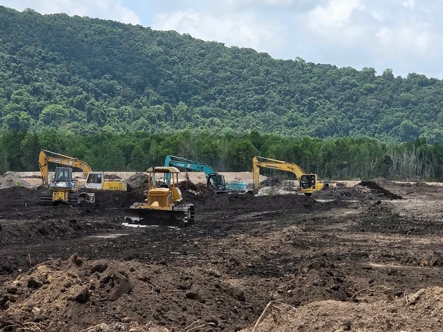 Dự án Hồ nước và Khu tái định cư Cửa Cạn đang được triển khai. 