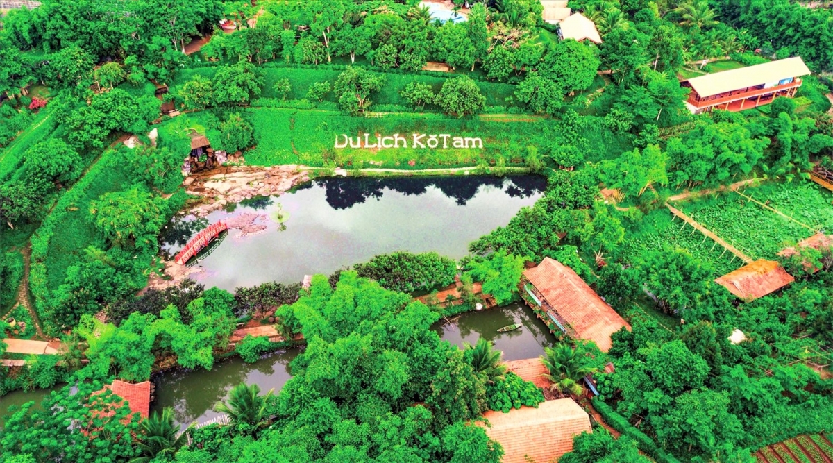 Khu du lịch Cộng đồng Kotam xanh mát cây cối, là điểm du lịch cộng đồng nổi bật của tỉnh Đắk Lắk