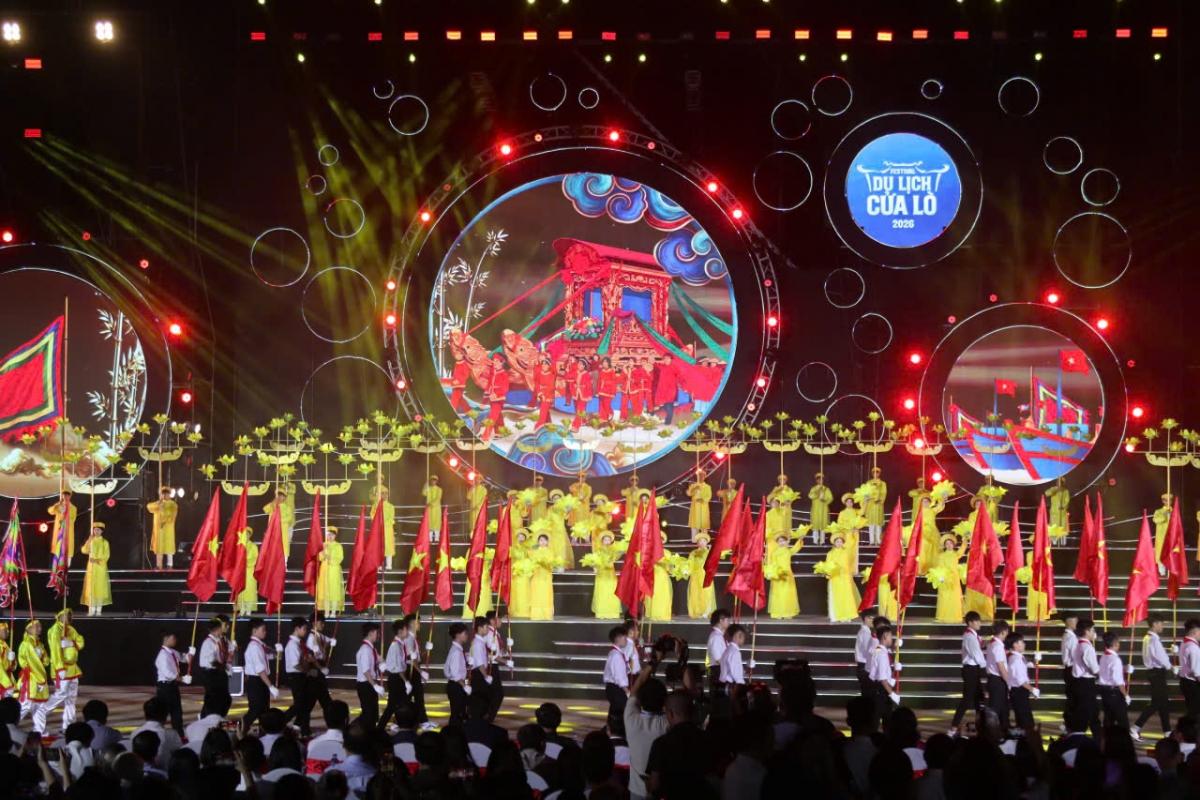 Chương trình khai mạc du lịch Cửa Lò 2026 với nhiều tiết mục văn nghệ đặc sắc