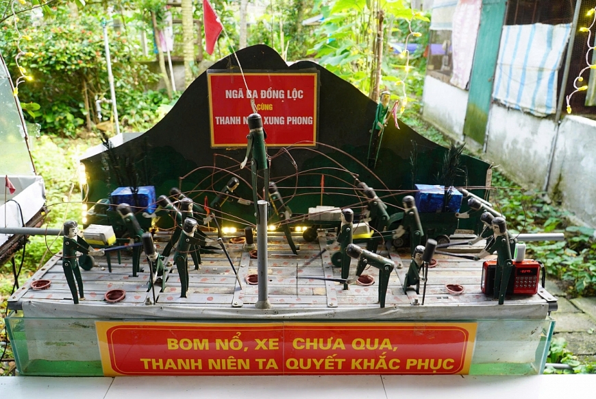Mô hình “guồng nước con rối” của cụ Nguyễn Trọng Hảo thể hiện sự sáng tạo và tình cảm sâu nặng của người dân với di tích.