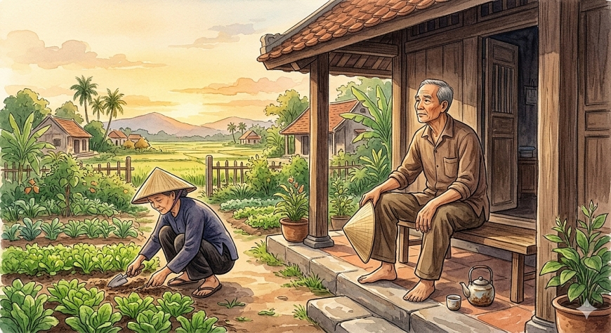 Bóng cha, dáng mẹ những mùa đời lặng lẽ tỏa hương