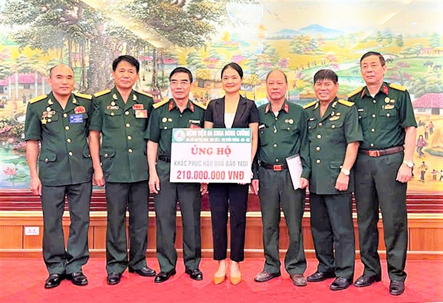 Bệnh viện Đa khoa Hùng Cường ủng hộ khắc phục hậu quả cơn bão số 3 (Yagi)