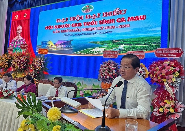 Ông Lê Thanh Triều phát biểu tại Đại hội.
