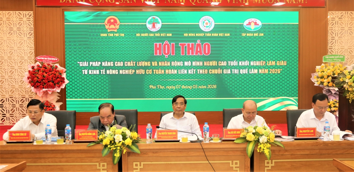 Lãnh đạo Hội NCT Việt Nam, Hội Nông nghiệp tuần hoàn Việt Nam và tỉnh Phú Thọ chủ trì Hội thảohủ trì Hội thảo