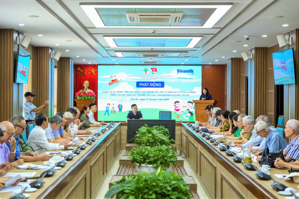 Hội NCT phường Tây Hồ và Đoàn Thanh niên phường phát động cuộc thi vẽ Ông bà trong trái tim em năm 2026