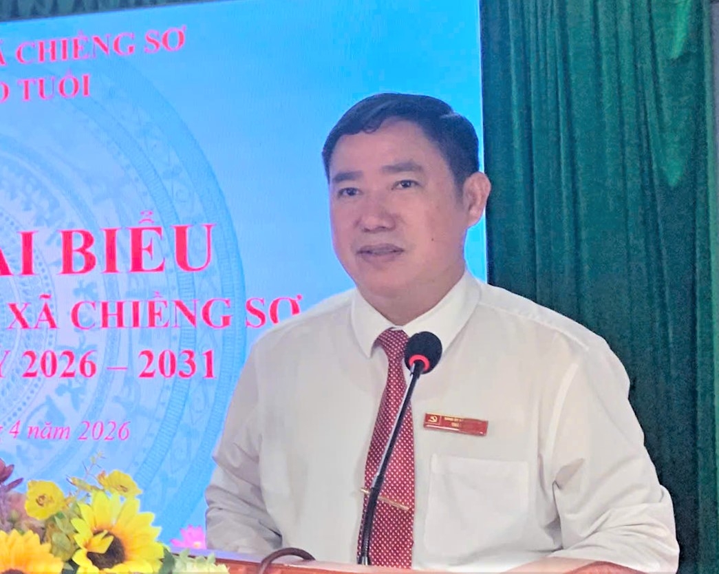 Ông Thào A Sử phát biểu tại Đại hội