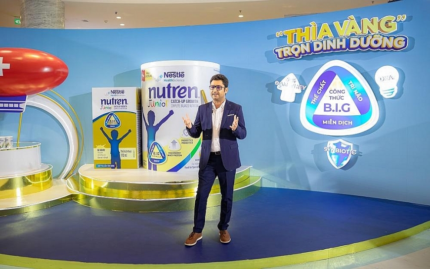 Ông Zubin Trikha, Trưởng ngành hàng dinh dưỡng đặc biệt tại Nestle Việt Nam nhấn mạnh cam kết của Nutren Junior