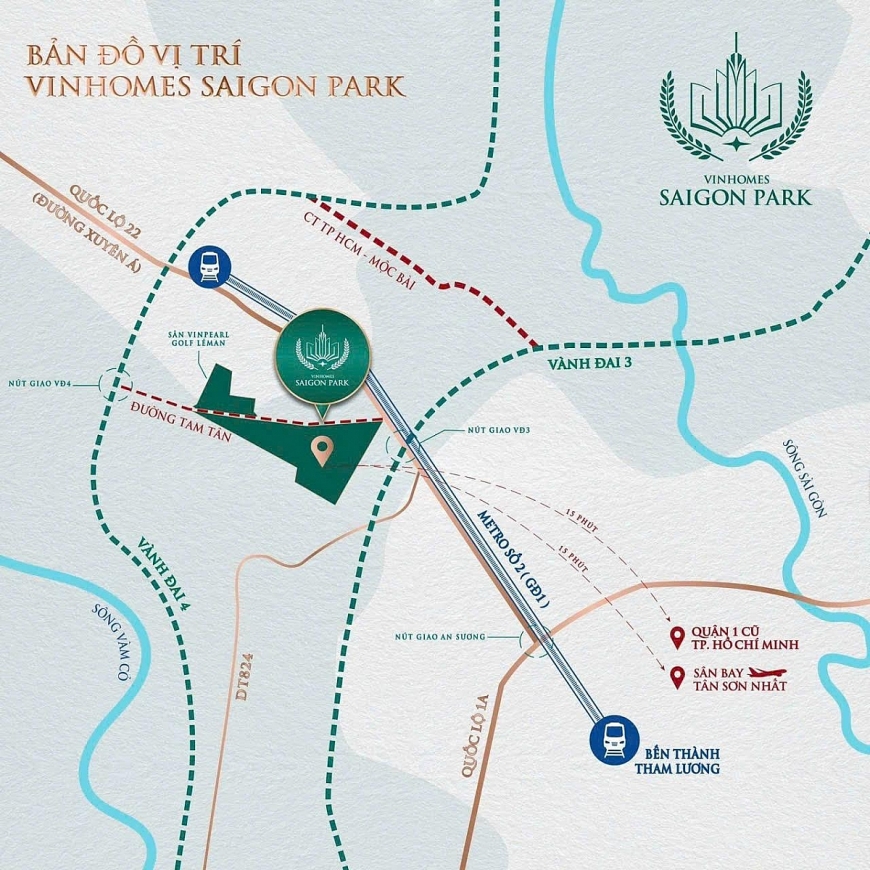 Vinhomes Sài Gòn Park Hóc Môn kiến tạo phong cách sống toàn diện