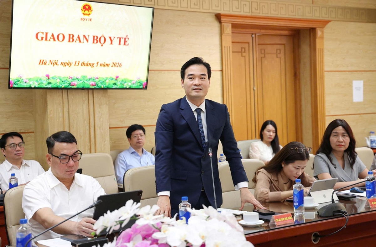 Tân Cục trưởng Cục An toàn thực phẩm Chu Quốc Thịnh phát biểu nhận nhiệm vụ.