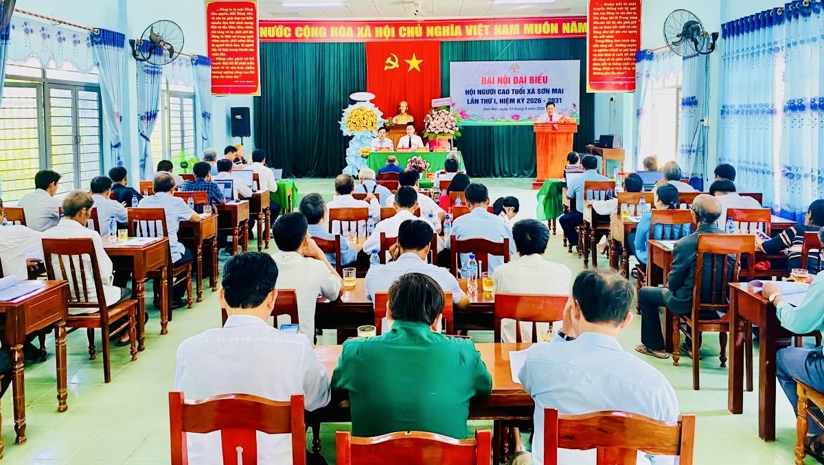 Quang cảnh Đại hội đại biểu Hội Người cao tuổi xã Sơn Mai lần thứ I, nhiệm kỳ 2026 – 2031.