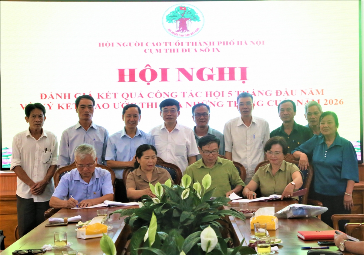 Hội NCT các xã ký kết giao ước thi đua