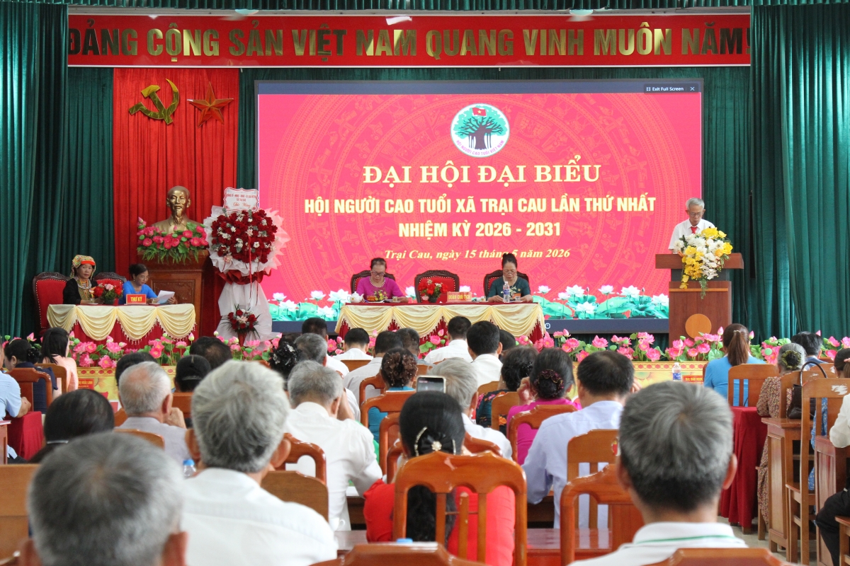 Toàn cảnh Đại hội Đại biểu Hội NCT xã Trại Cau, nhiệm kỳ 2026-2031