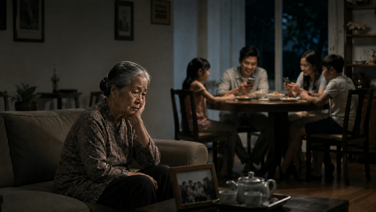 Ở cùng con cháu nhưng vẫn cô đơn