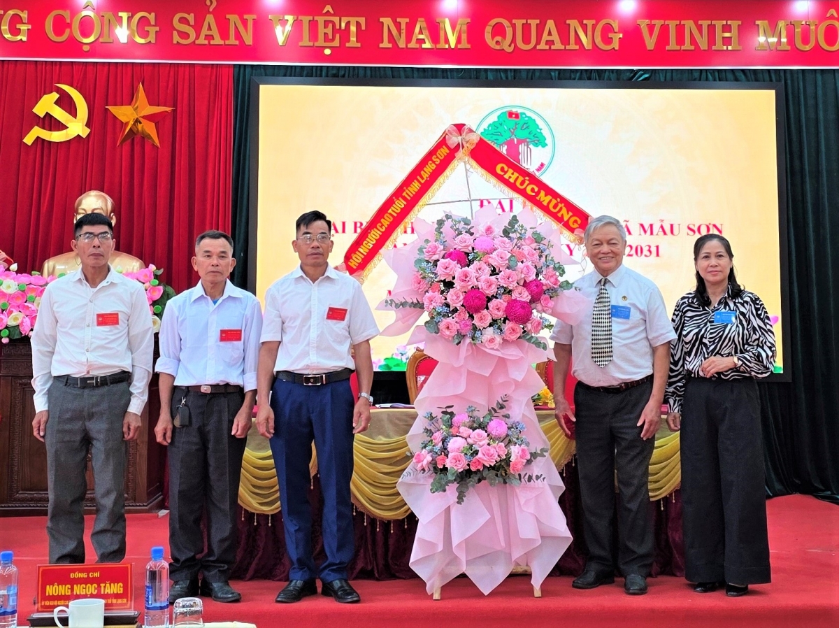 Hội NCT tỉnh Lạng Sơn tặng hoa chúc mừng Đại hội