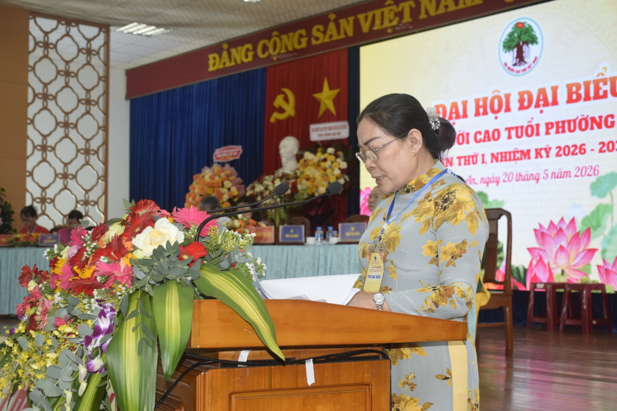 Bà Trần Thị Hồng tiếp tục giữ chức Phó Chủ tịch Hội Người cao tuổi phường Dĩ An nhiệm kỳ 2026 – 2031