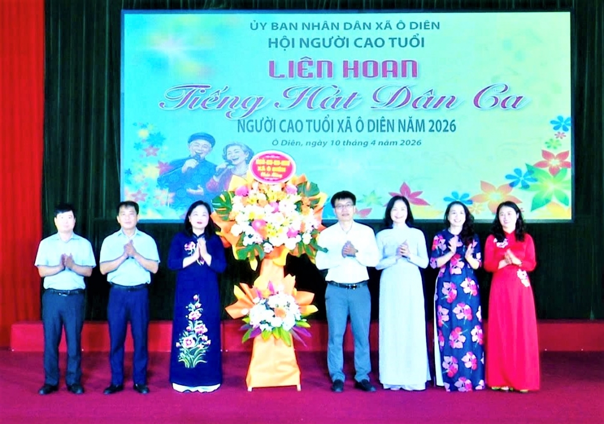 Liên hoan tiếng hát dân ca NCT xã Ô Diên năm 2026
