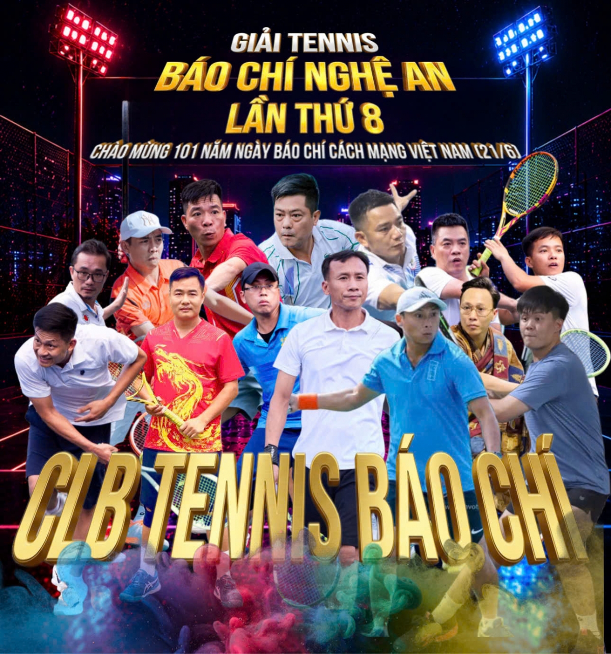 Giải đấu Tennis Báo chí Nghệ An thu hút 300 vận động viên tham gia