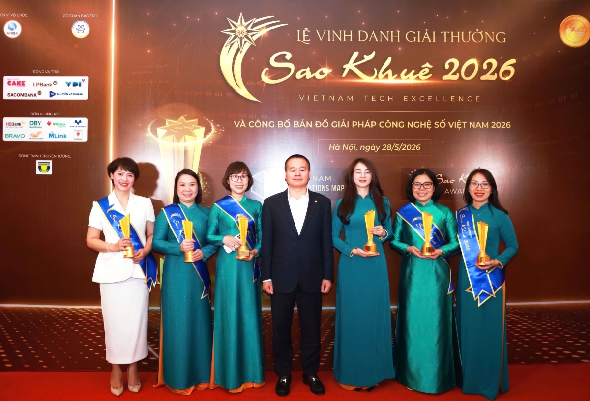 6 giải pháp ngân hàng sốc ủa BIDV đạt giải Sao Khuê 2026