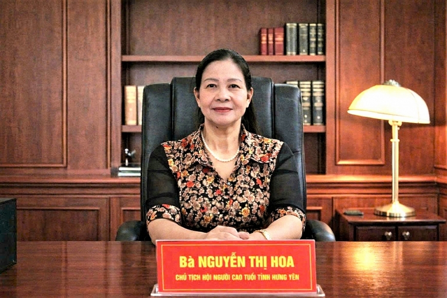 Bà Nguyễn Thị Hoa, Chủ tịch Hội NCT tỉnh Hưng Yên.