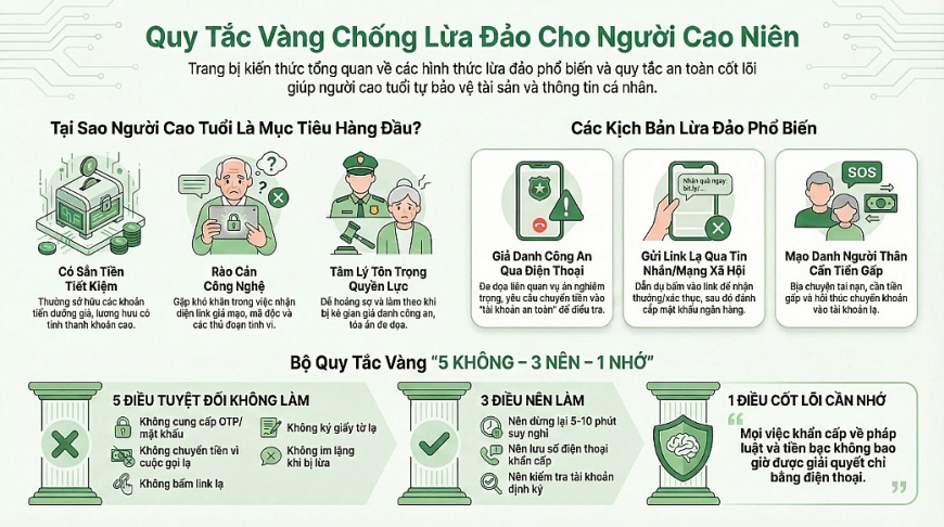 Các cấp Hội NCT đẩy mạnh tuyên truyền, hướng dẫn hội viên nhận diện và phòng tránh các thủ đoạn lừa đảo trên không gian mạng.