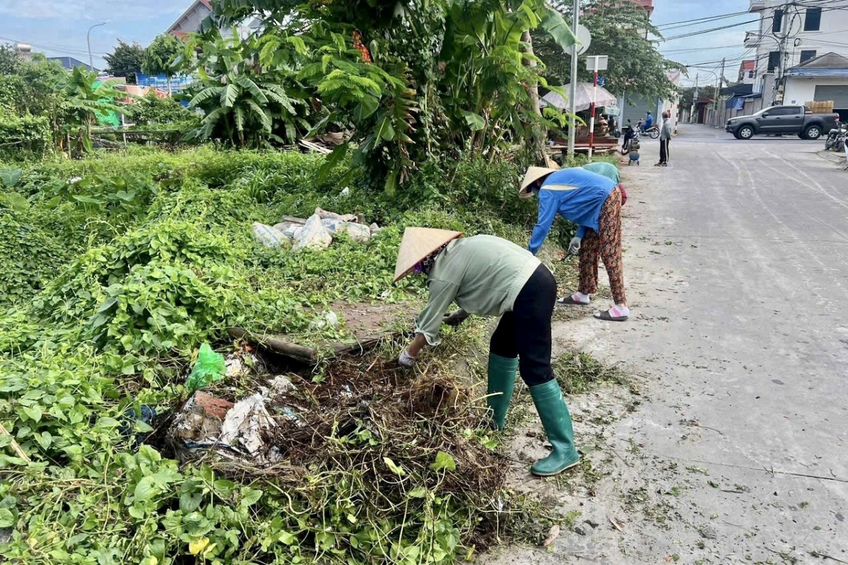 Tại các địa phương, nhiều hội viên người cao tuổi đã có mặt từ sớm, cùng các lực lượng tham gia quét dọn vệ sinh, thu gom rác thải, phát quang bụi rậm, làm sạch đường làng, ngõ xóm, khu dân cư, tuyến phố và các khu vực công cộng. 