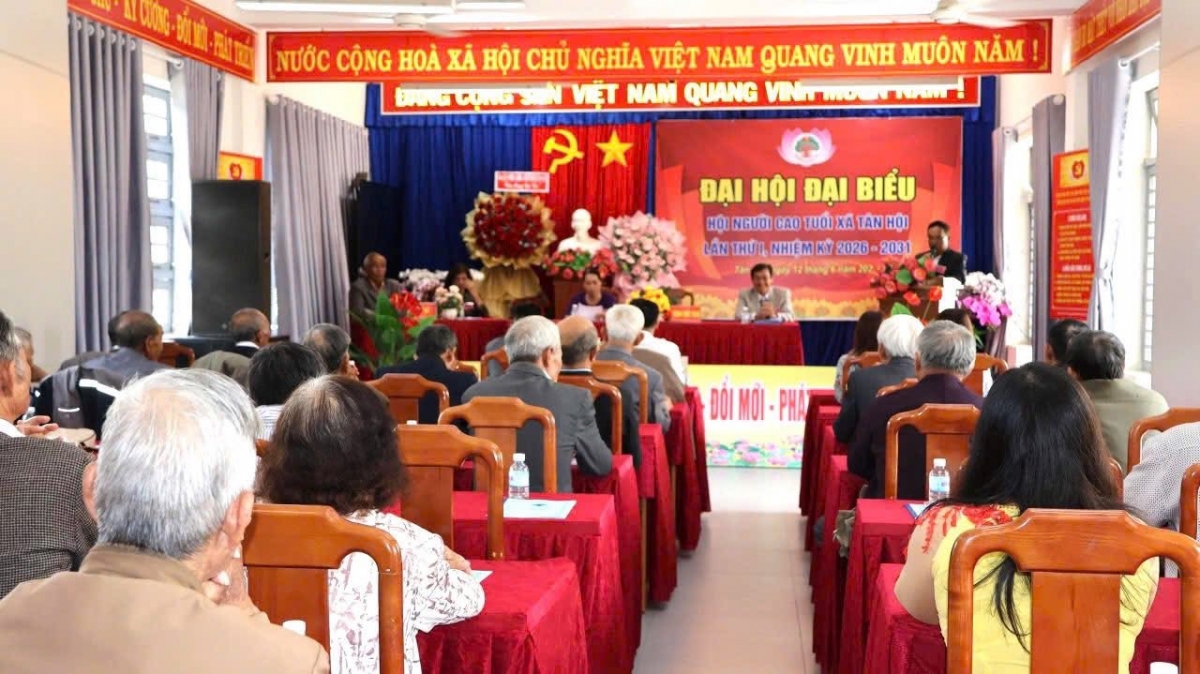 Toàn cảnh Đại hội Hội Người cao tuổi xã Tân Hội