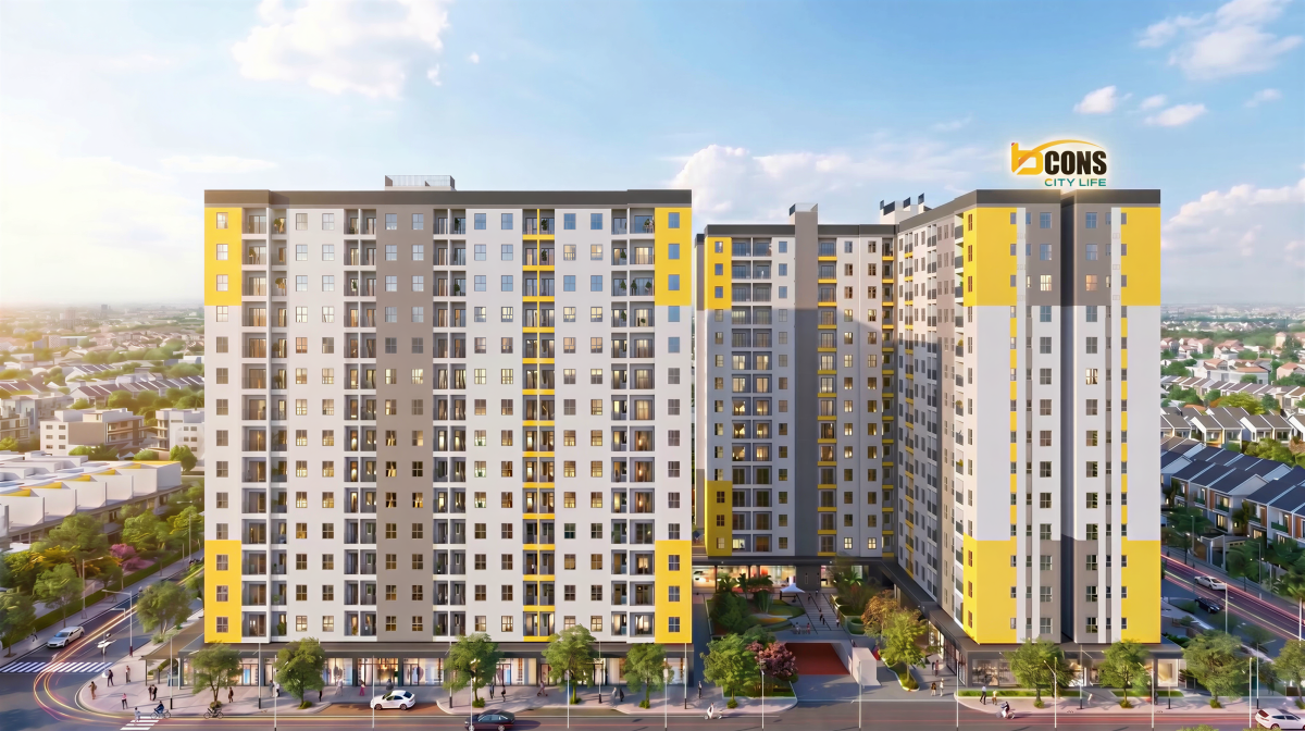 Phối cảnh Dự án Nhà ở xã hội Bcons 