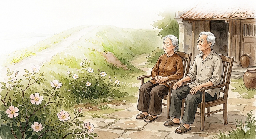 Chiều hoa tầm xuân