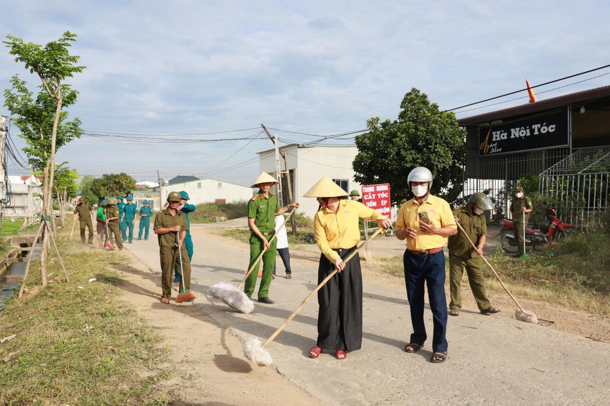 Tiêu chí môi trường trong xây dựng Nông thôn mới được chính quyền và nhân dân xã Quan Thành đặc biệt quan tâm, chú trọng.