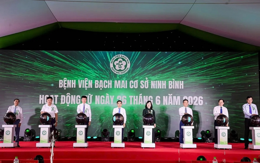 Lễ khai trương hoạt động Bệnh viện Bạch Mai cơ sở Ninh Bình.Ảnh Tin tức