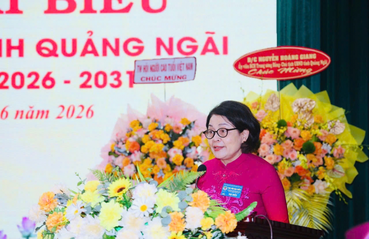 Bà Nguyễn Thị Tư phát biểu chỉ đạo Đại hội
