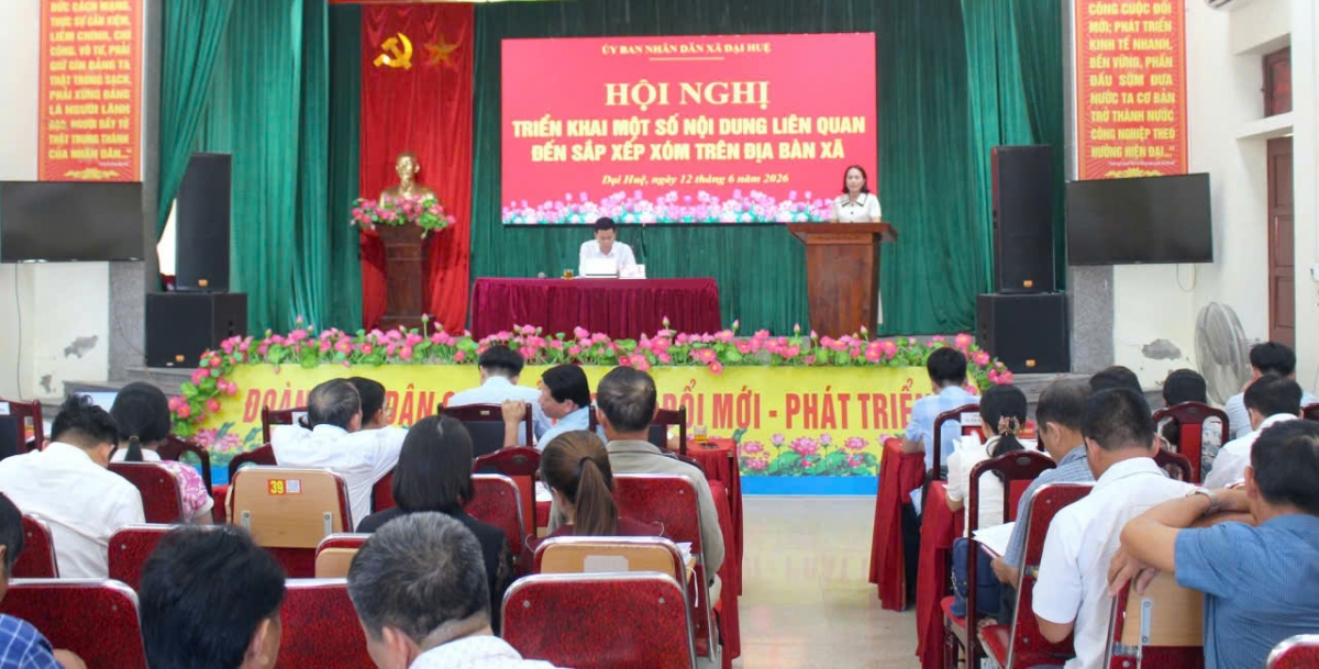 Công tác sát nhập xóm được chính quyền xã Đại Huệ triển khai công khai, bài bản, dân chủ và thông qua các cuộc họp.