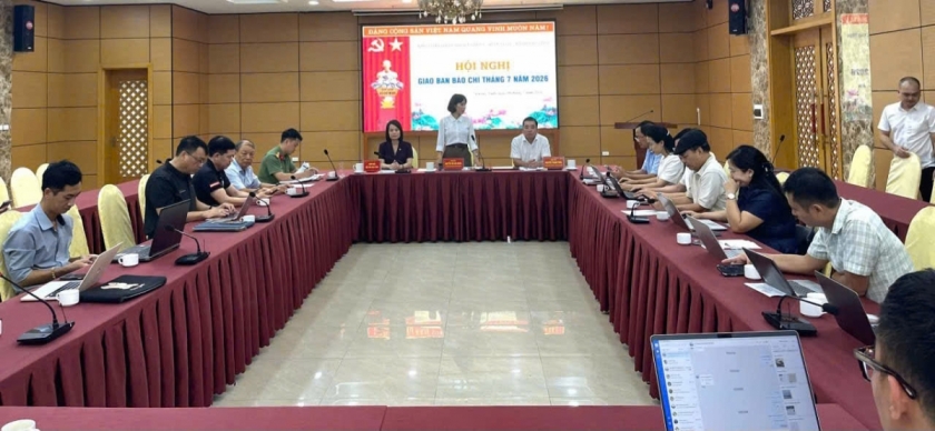 Toàn cảnh hội nghị giao ban báo chí tháng 7/2026 do Ban Tuyên giáo và Dân vận Tỉnh ủy Quảng Ninh tổ chức chiều ngày 6/7. Toàn cảnh hội nghị giao ban báo chí tháng 7/2026 do Ban Tuyên giáo và Dân vận Tỉnh ủy Quảng Ninh tổ chức chiều ngày 6/7.