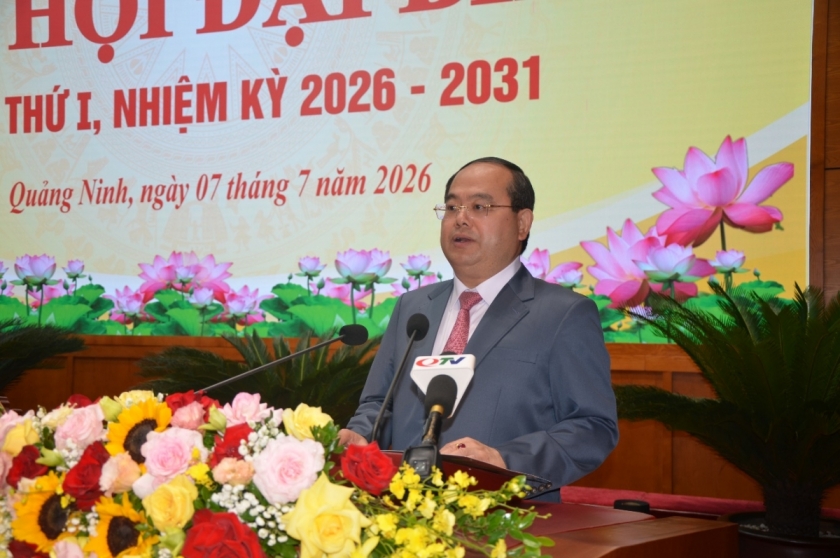 Đồng chí Quản Minh Cường, Ủy viên Trung ương Đảng, Bí thư Tỉnh ủy, Trưởng Đoàn ĐBQH tỉnh Quảng Ninh phát biểu chỉ đạo tại Đại hội. Đồng chí Quản Minh Cường, Ủy viên Trung ương Đảng, Bí thư Tỉnh ủy, Trưởng Đoàn ĐBQH tỉnh Quảng Ninh phát biểu chỉ đạo tại Đại hội.