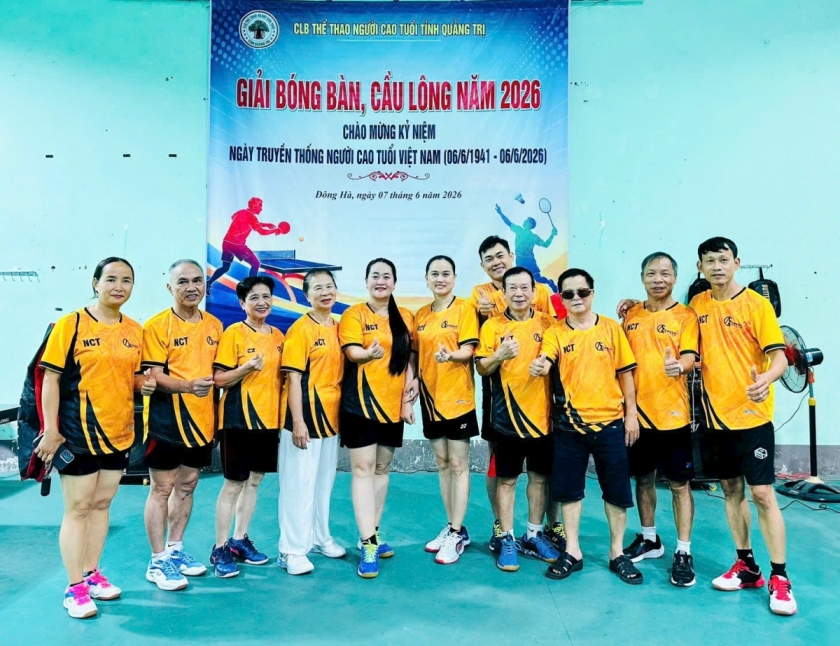 CLB Thể thao NCT tỉnh là mái nhà chung để những NCT đến tập luyện, thi đấu bóng bàn, cầu lông