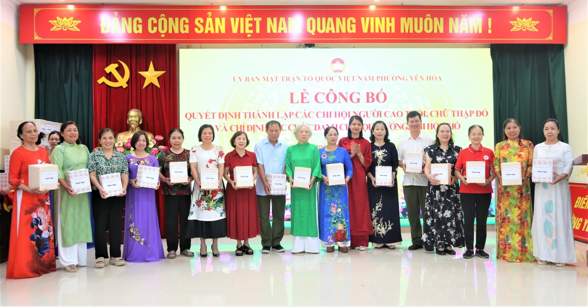 Yên Hòa kiện toàn tổ chức Chi hội Người cao tuổi, Chi hội Chữ thập đỏ sau sáp nhập tổ dân phố