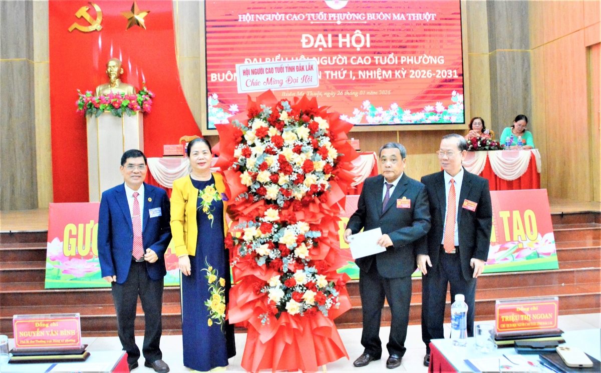 Đại hội đại biểu Hội Người cao tuổi phường Buôn Ma Thuột lần thứ I Đại hội đại biểu Hội Người cao tuổi phường Buôn Ma Thuột lần thứ I