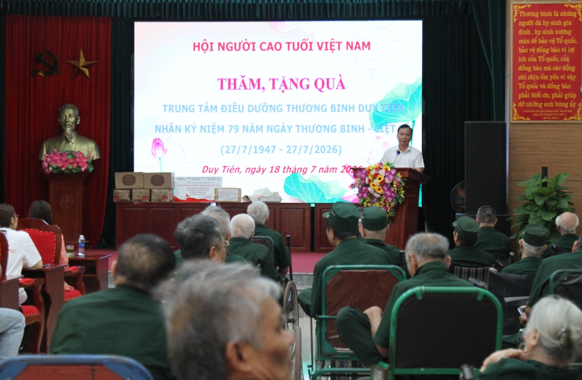 Hội Người cao tuổi Việt Nam tri ân thương binh, bệnh binh tại Trung tâm Điều dưỡng Duy Tiên