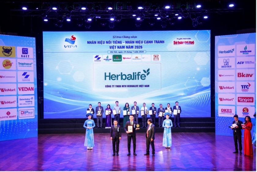 Herbalife Việt Nam được vinh danh tại Nhãn hiệu nổi tiếng – Nhãn hiệu cạnh tranh Việt Nam 2026 Herbalife Việt Nam được vinh danh tại Nhãn hiệu nổi tiếng – Nhãn hiệu cạnh tranh Việt Nam 2026