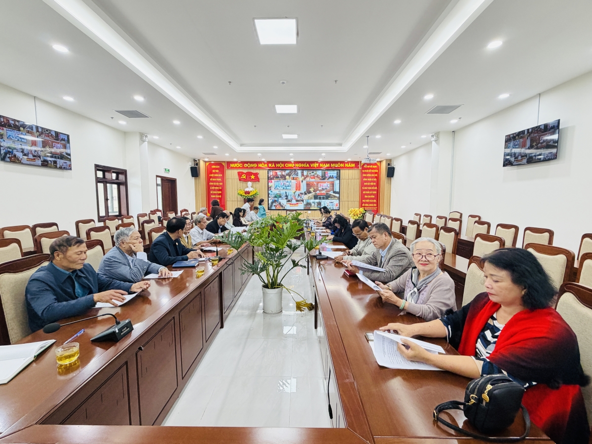 Toàn cảnh Hội nghị trực tuyến sơ kết của Hội NCT tỉnh tại điểm cầu chính
