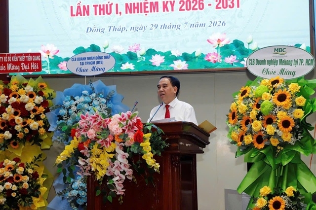 Ông Vũ Đăng Minh, Phó Chủ tịch Thường trực Hội Bảo trợ người khuyết tật Việt Nam phát biểu chỉ đạo tại Đại hội 