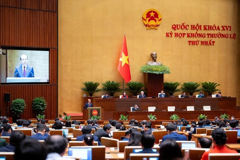 Toàn cảnh khai mạc Kỳ họp không thường lệ lần thứ Nhất, Quốc hội khóa XVI. Toàn cảnh khai mạc Kỳ họp không thường lệ lần thứ Nhất, Quốc hội khóa XVI.