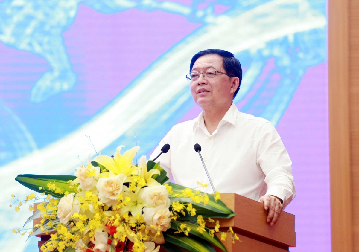 Phó Thủ tướng Chính phủ Hồ Quốc Dũng phát biểu tại hội nghị.