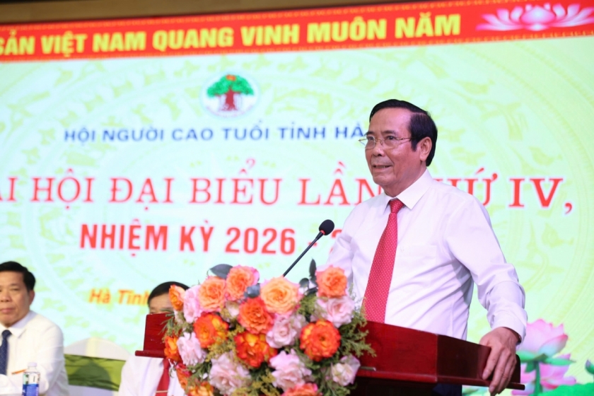Chủ tịch Hội Người cao tuổi Việt Nam Nguyễn Thanh Bình phát biểu chỉ đạo tại Đại hội.