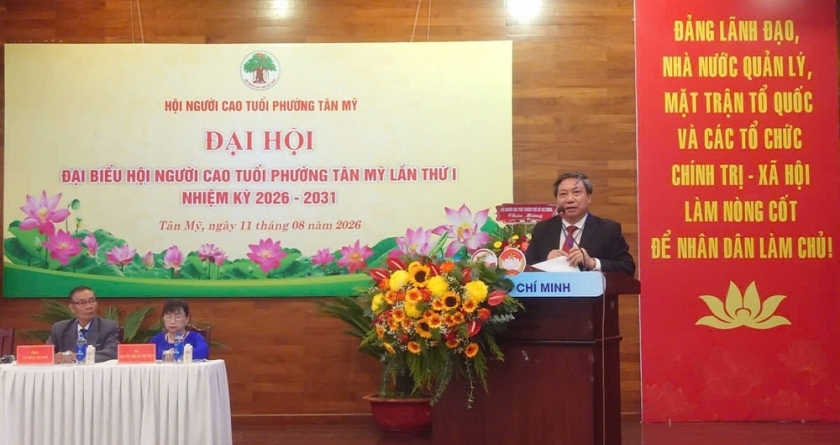 Ông Nguyễn Thanh Xuân, Tân Chủ tịch Hội Người cao tuổi phường Tân Mỹ nhiệm kỳ 2026-2031