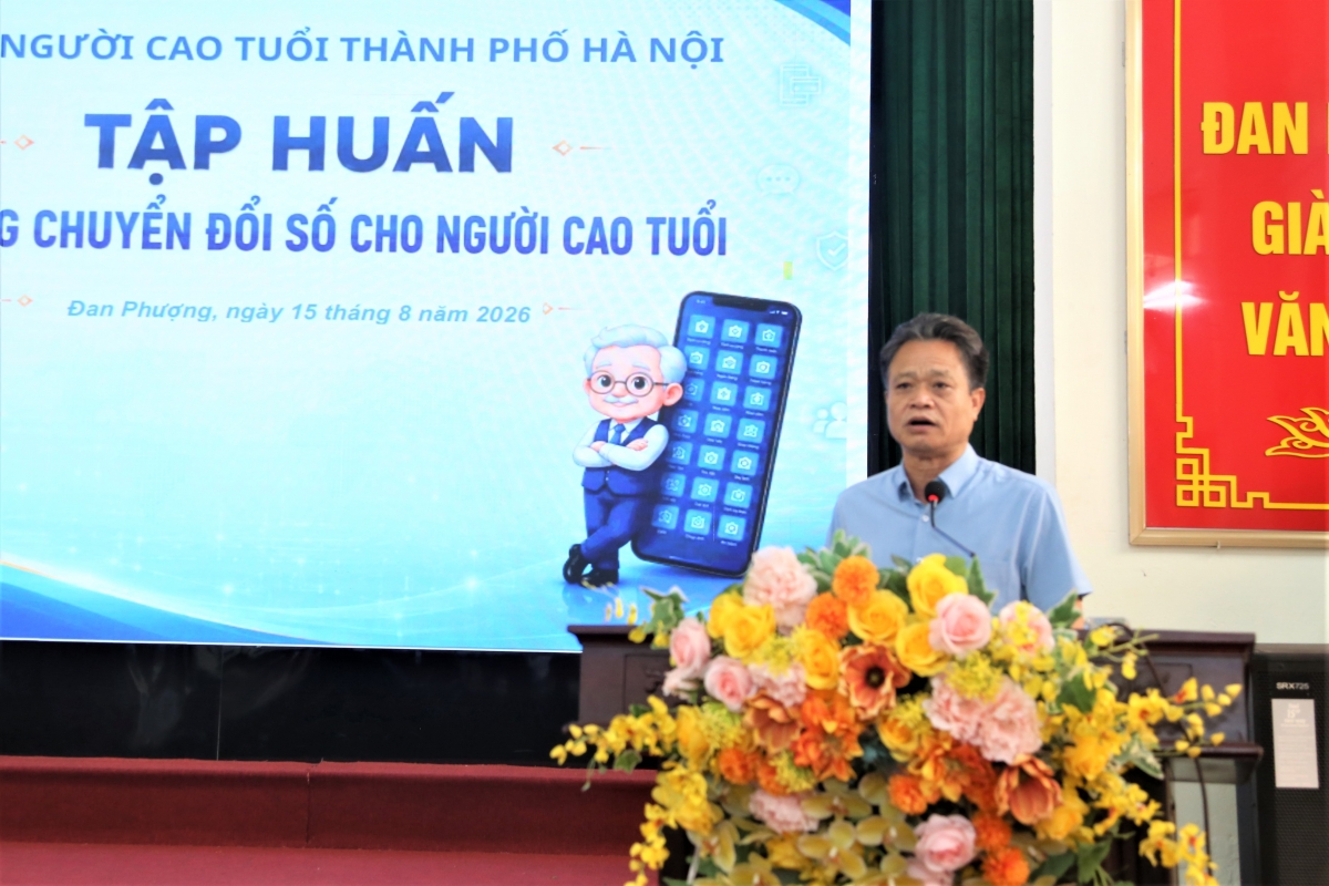 Phó Chủ tịch Hội Người cao tuổi TP Hà Nội Đào Ngọc Triệu phát biểu khai mạc lớp tập huấn Phó Chủ tịch Hội Người cao tuổi TP Hà Nội Đào Ngọc Triệu phát biểu khai mạc lớp tập huấn