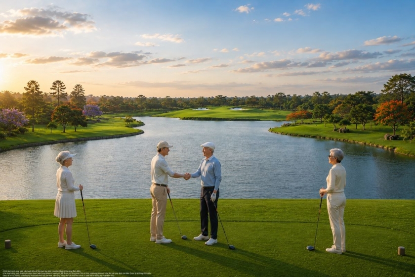 Bộ đôi sân golf 18 hố giúp cư dân tuổi vàng duy trì sức khỏe, theo đuổi đam mê và kết nối với cộng đồng văn minh