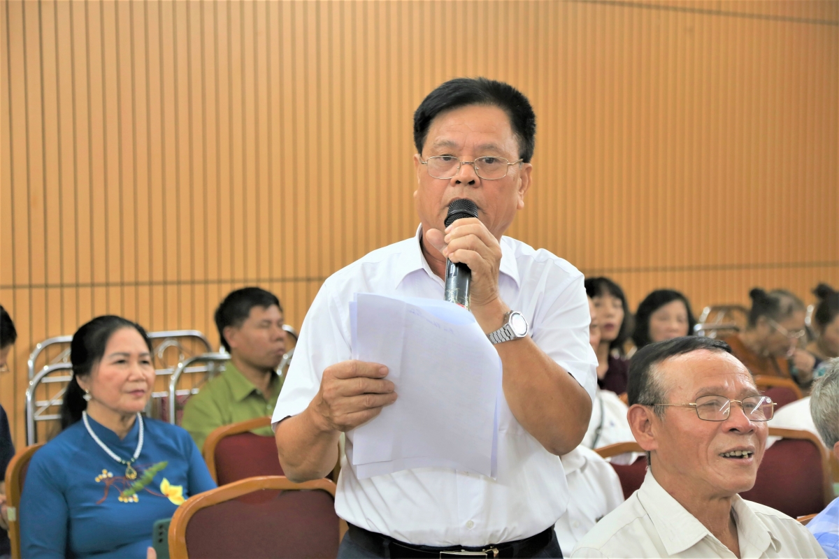 Đại biểu xã Vĩnh Thanh phát biểu