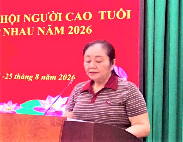 Bà Hà Thị Thu Hiền, Chủ tịch Hội Người cao tuổi tỉnh khai mạc lớp tập huấn Bà Hà Thị Thu Hiền, Chủ tịch Hội Người cao tuổi tỉnh khai mạc lớp tập huấn