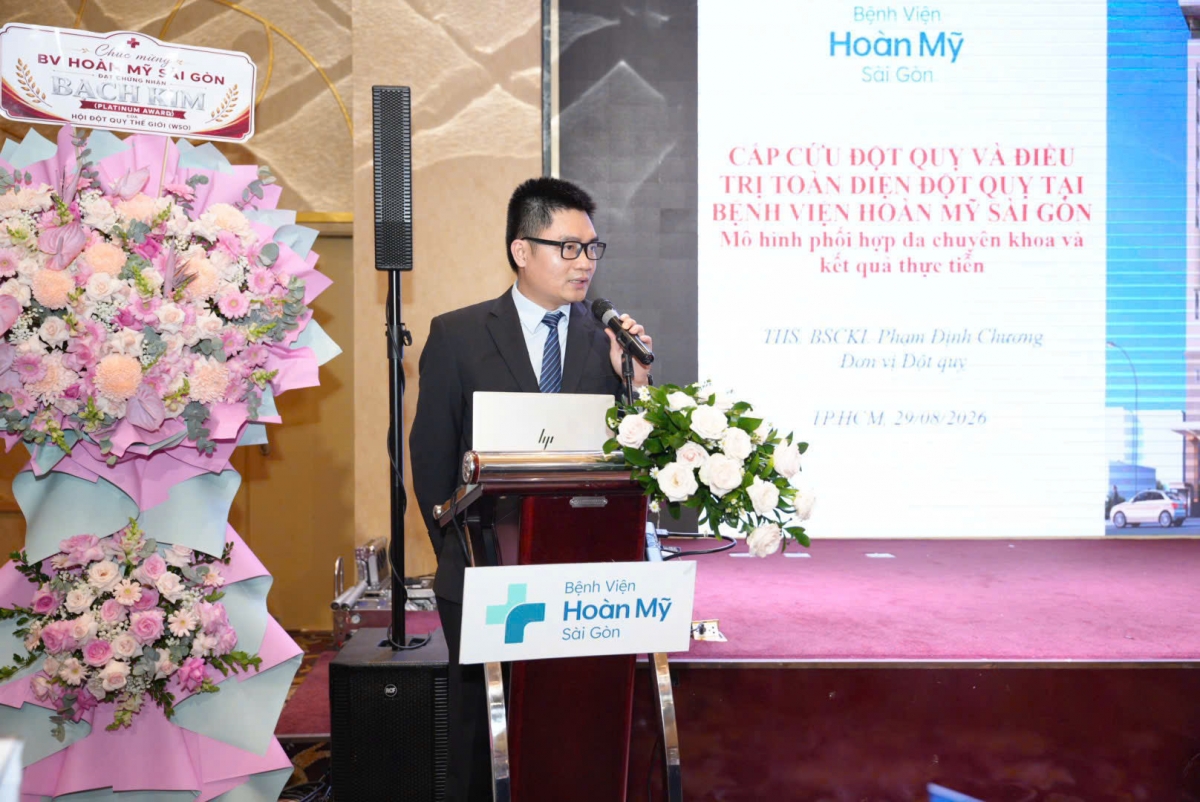 Bệnh viện Hoàn Mỹ Sài Gòn đón nhận Chứng nhận Bạch kim của Hội Đột quỵ Thế giới